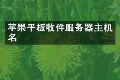 苹果平板收件服务器主机名