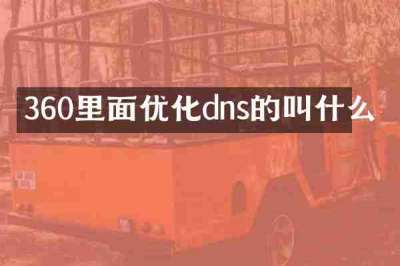 360里面优化dns的叫什么