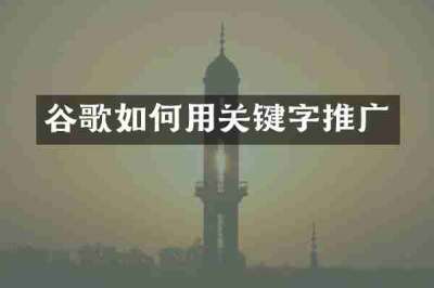 谷歌如何用关键字推广