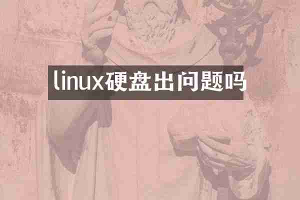 linux硬盘出问题吗