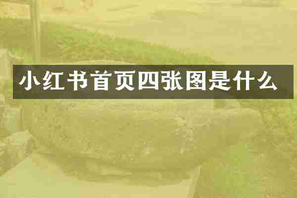 小红书首页四张图是什么