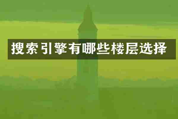 搜索引擎有哪些楼层选择