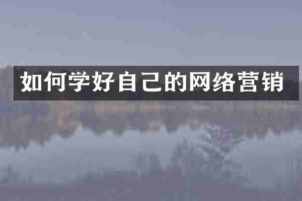 如何学好自己的网络营销