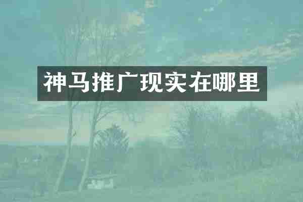 神马推广现实在哪里