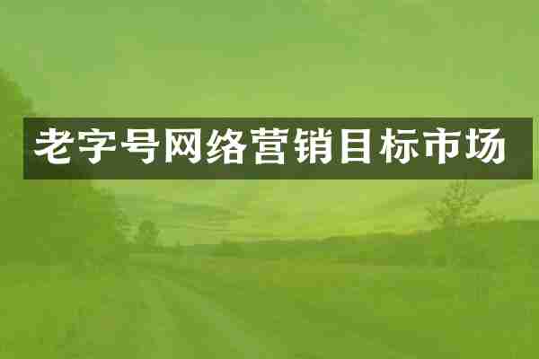 老字号网络营销目标市场