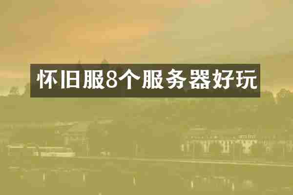 怀旧服8个服务器好玩
