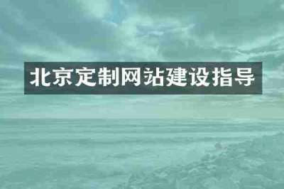 北京定制网站建设指导