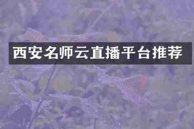 西安名师云直播平台推荐