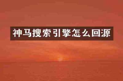 神马搜索引擎怎么回源