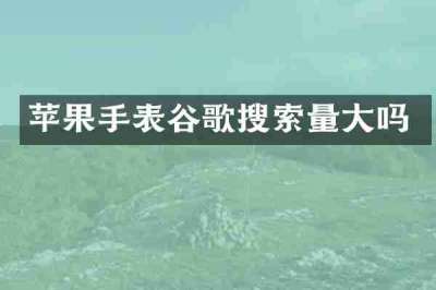 苹果手表谷歌搜索量大吗