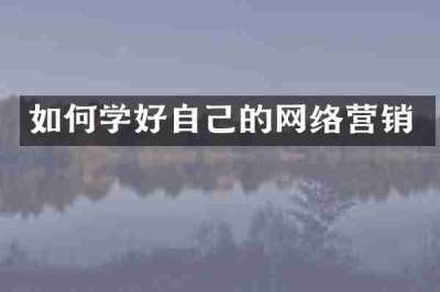 如何学好自己的网络营销