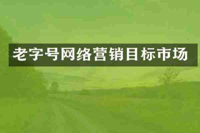 老字号网络营销目标市场