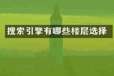 搜索引擎有哪些楼层选择