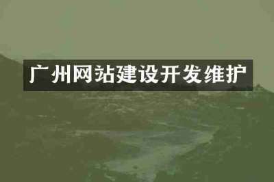 广州网站建设开发维护