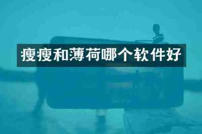 瘦瘦和薄荷哪个软件好