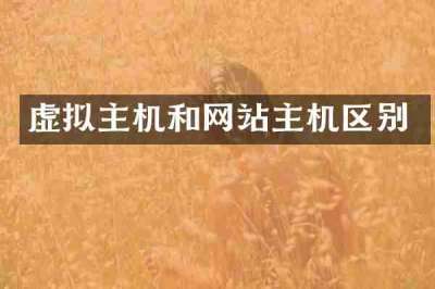 虚拟主机和网站主机区别