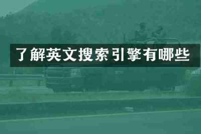 了解英文搜索引擎有哪些