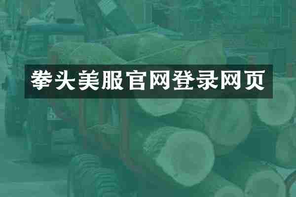 拳头美服官网登录网页