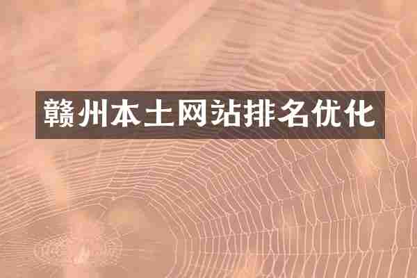 赣州本土网站排名优化