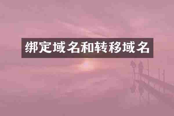 绑定域名和转移域名