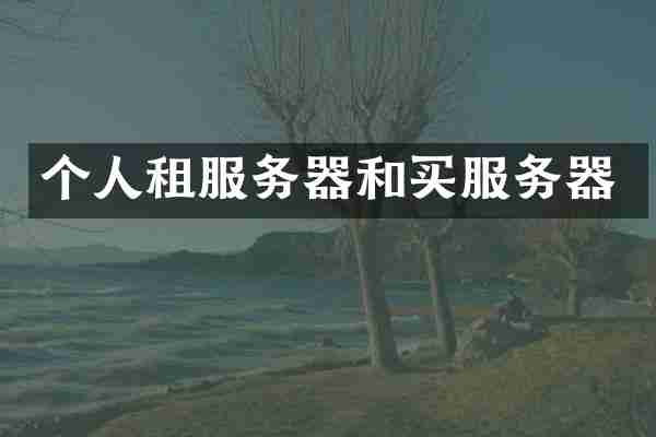 个人租服务器和买服务器