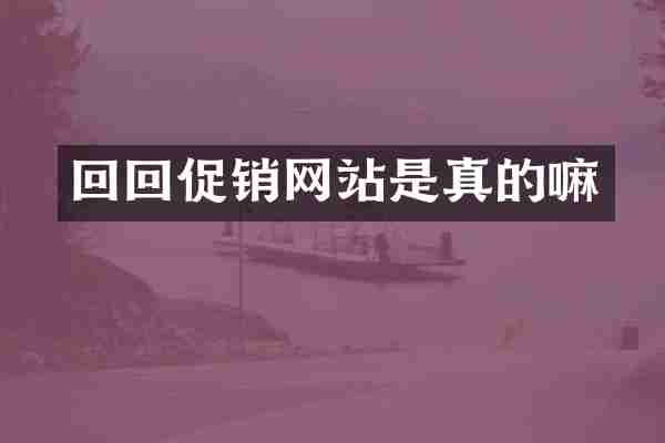回回促销网站是真的嘛