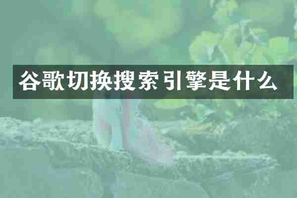 谷歌切换搜索引擎是什么
