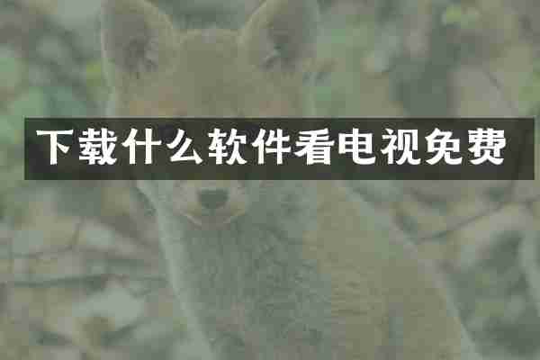 下载什么软件看电视免费