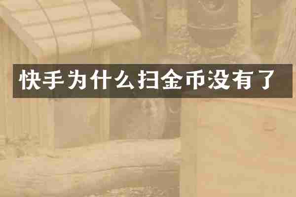 快手为什么扫金币没有了