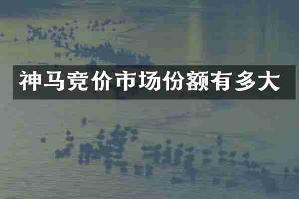 神马竞价市场份额有多大