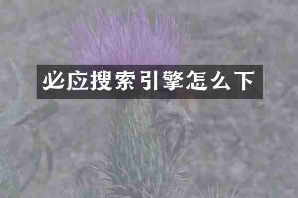 必应搜索引擎怎么下