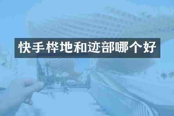 快手桦地和迹部哪个好