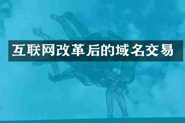 互联网改革后的域名交易