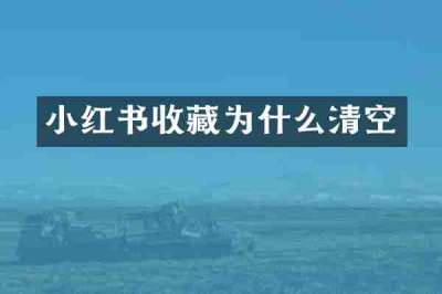 小红书收藏为什么清空