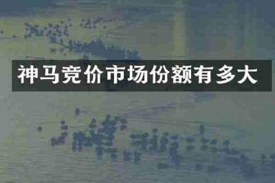 神马竞价市场份额有多大