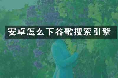 安卓怎么下谷歌搜索引擎