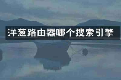 洋葱路由器哪个搜索引擎