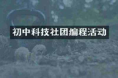 初中科技社团编程活动