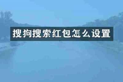 搜狗搜索红包怎么设置