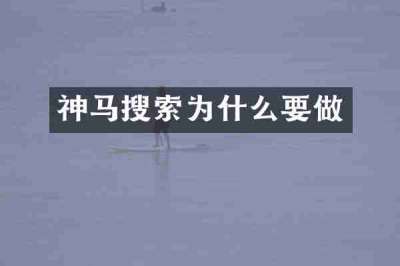 神马搜索为什么要做