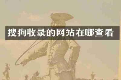 搜狗收录的网站在哪查看