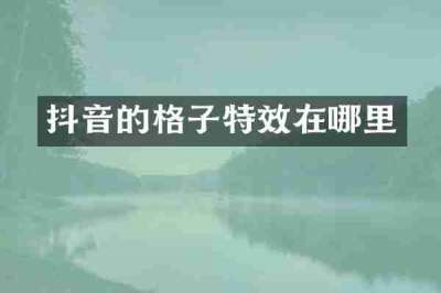 抖音的格子特效在哪里