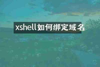 xshell如何绑定域名