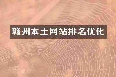 赣州本土网站排名优化