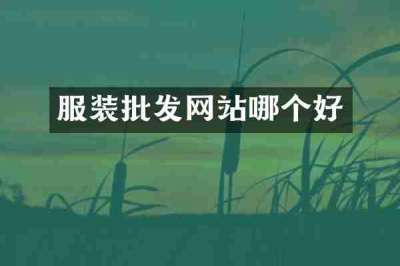 服装批发网站哪个好