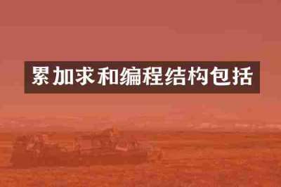 累加求和编程结构包括