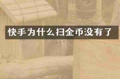 快手为什么扫金币没有了
