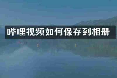 哔哩视频如何保存到相册