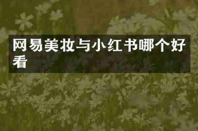 网易美妆与小红书哪个好看