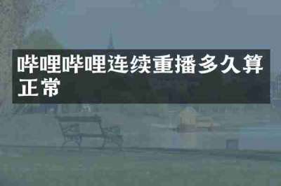 哔哩哔哩连续重播多久算正常